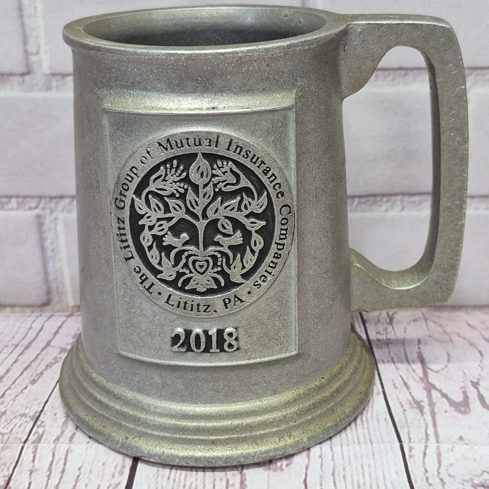 NILUSA Heavy Pewter Stein Mug, 2018 Lititz Mutual Insurance Group, Double Sided